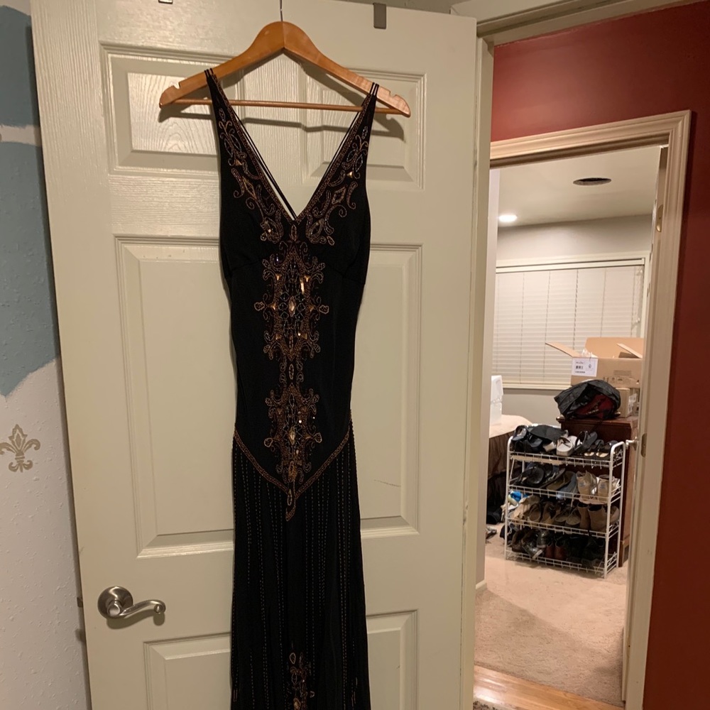 Long formal gown.